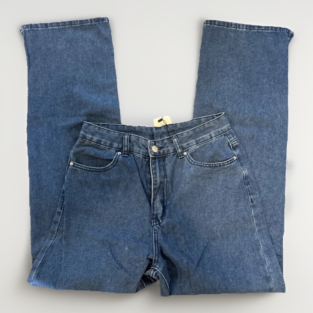 NEW‎ Forever 21 High Rise Wide Leg Slit Hem Women's size 28 Blue Jeans